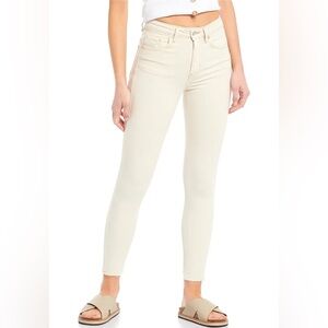 Free People Raw Hem White Jeans